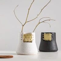 nordic minimalist ceramic vase simple creative straw plant pots floral dried flower arrangement ornaments home furnishing gift