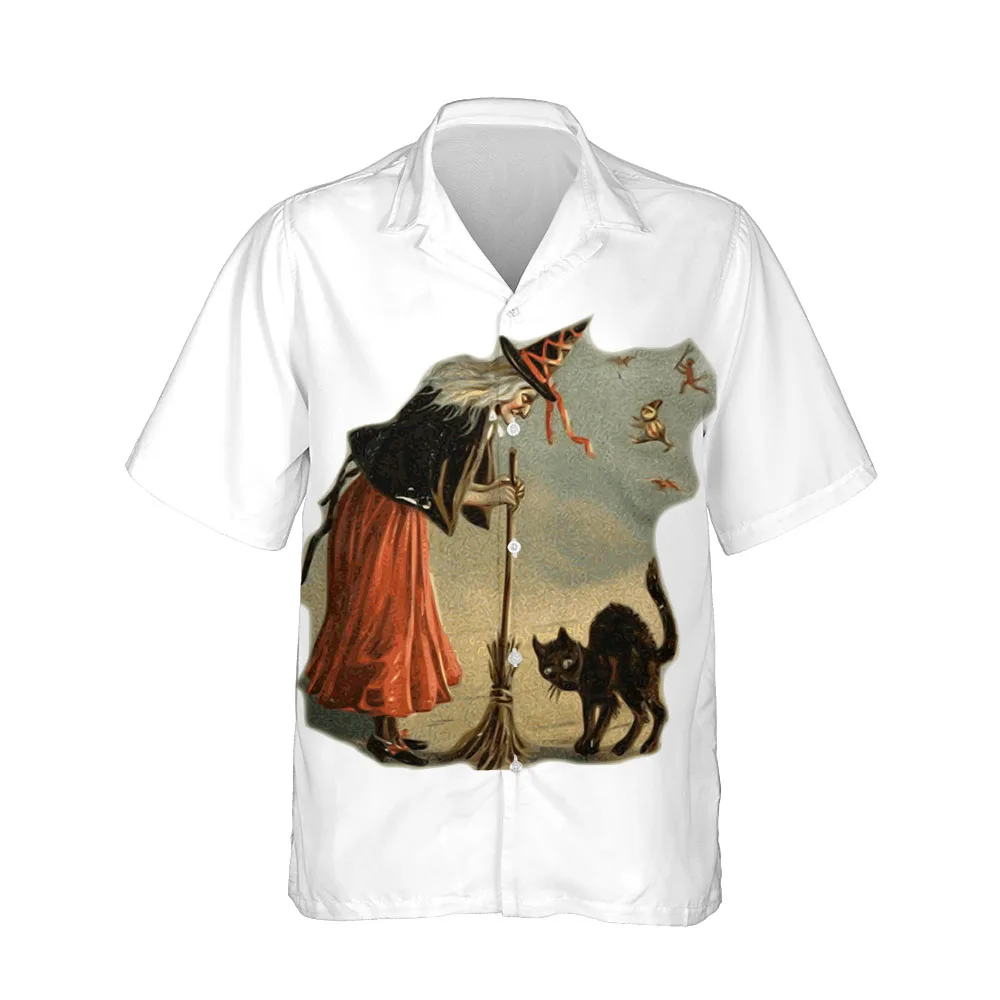 Jumeast 3D Halloween Festival Clothing Blouses Fashion Streetwear Mens Hawaiian Shirt Short Sleeve Breathable Casual Men Shirt