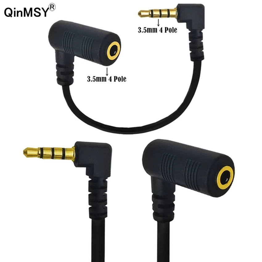 Удлинительный кабель для наушников 3 5 мм 30 см DC Audio Stereo штекер на 90 градусов
