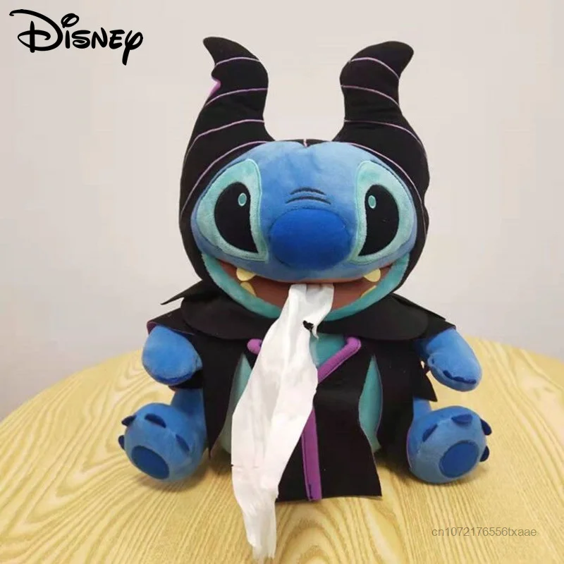 Disney Cartoon Stitch Plush Doll Tissue Box Luxury Design Roll Paper Covers Kawaii Accessories Fashion Car Room Anime Toy Decor