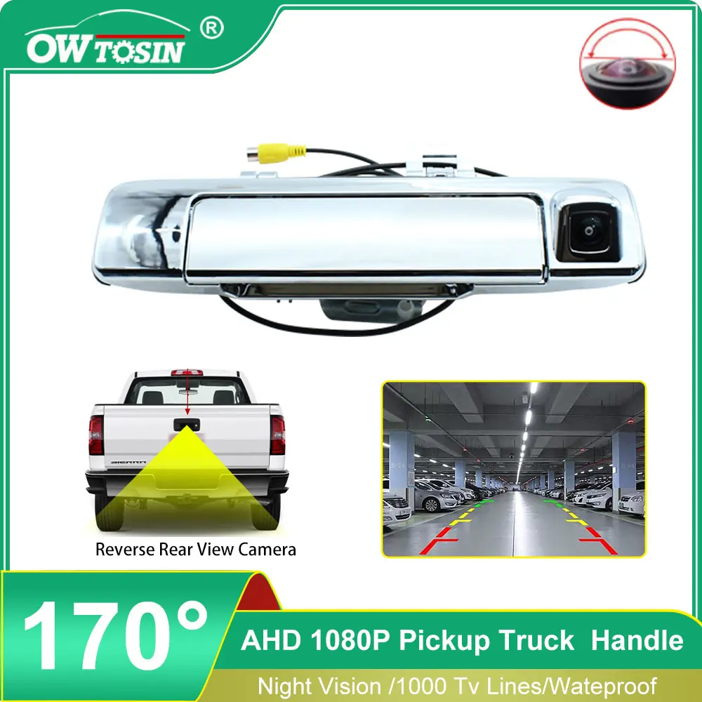 Фото Задняя камера заднего вида AHD 1080P для Isuzu D-max Dmax 2012 2013 2014 2015 2016-2018 Автомобильная камера с ручкой пикапа №1