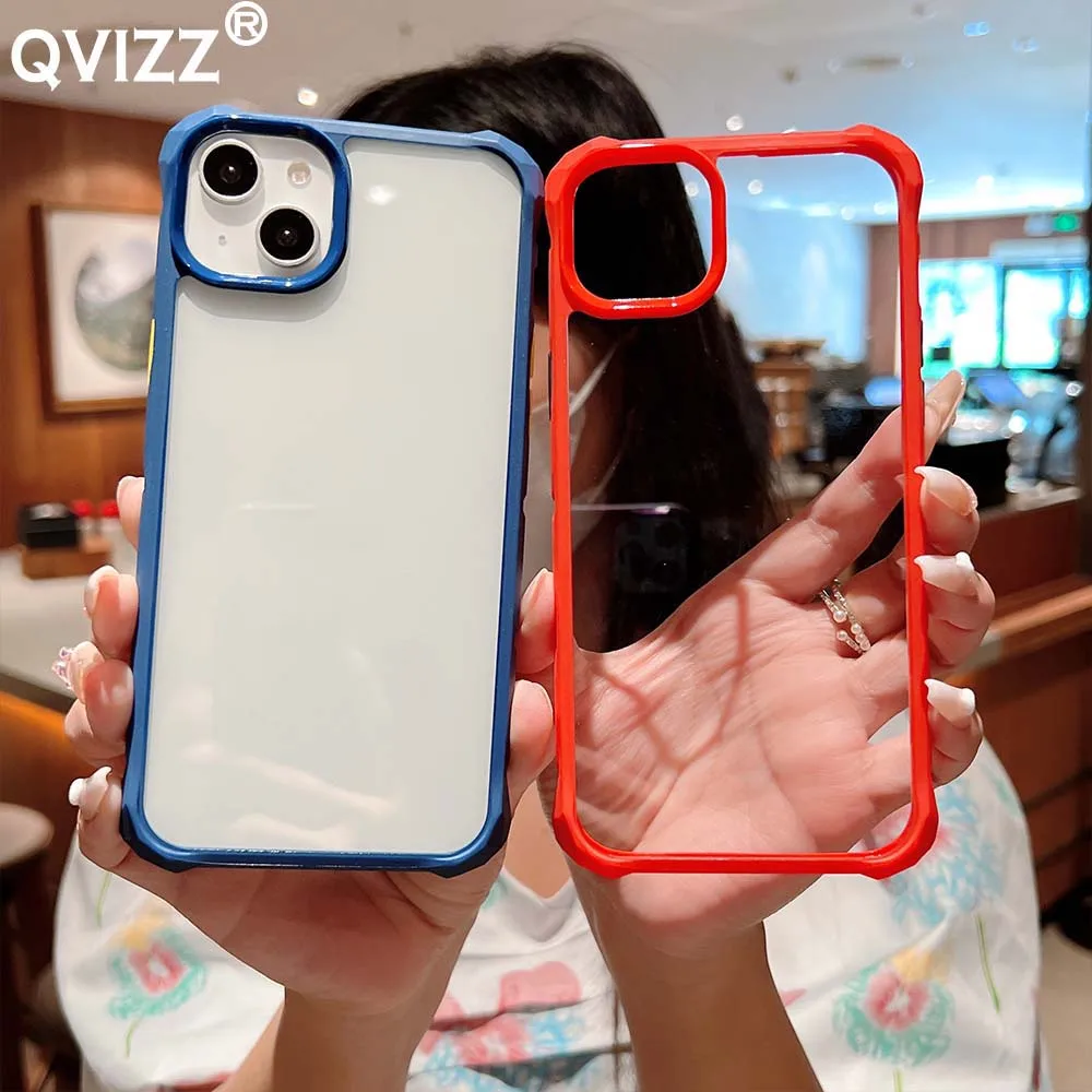 

Four Airbag Clear Shockproof Case for iPhone 14 Pro Max Plus High HD Transparent Luxury Phone Cover for iPhone 13 12 11 Pro Max
