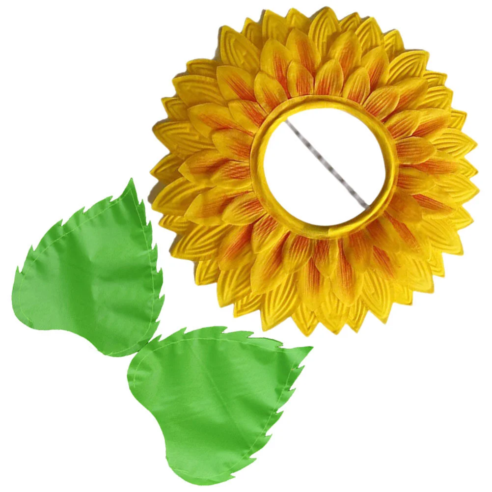 

Kids Sunflower Costume Costumes Headgear Children Clothes Holding Flowers