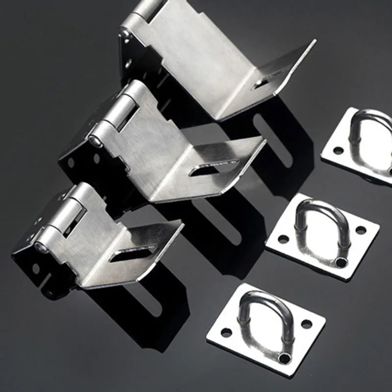 

Home Improvement Heavy 90° Stainless Steel Hasps Hardware Furniture Fittings Office Doors and Windows Cabinets Drawer Latch