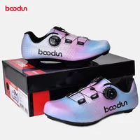Boton New Women Riding Shoes Nylon Sole Lightweight Power Cycling Shoes Colorful Road Bike Lock Shoes