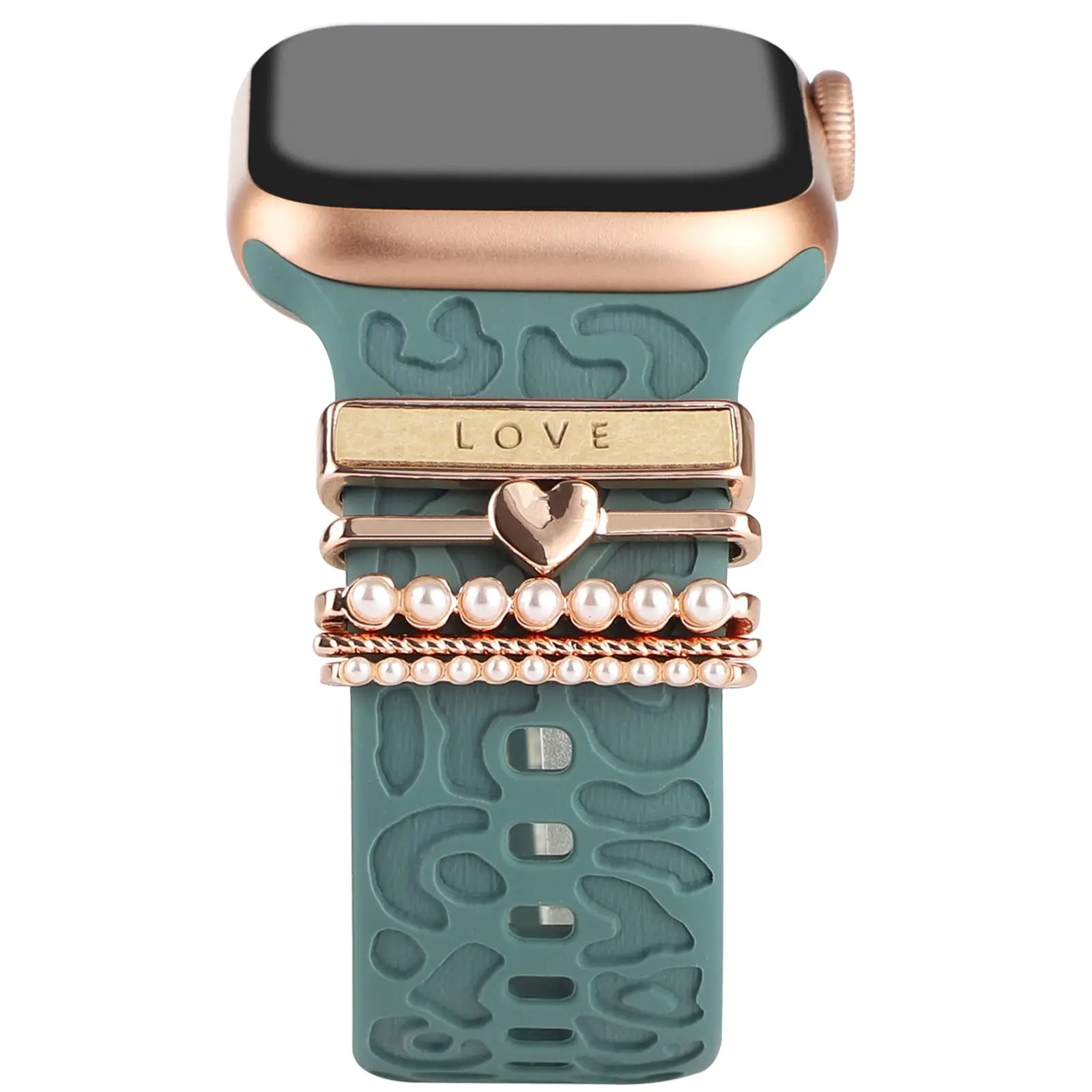 

Декоративные кольца-петли для Apple Watch, силиконовые шармы для часов iWatch Series 8 7 6 5 4 3, аксессуары, 45 мм 44 мм 42 мм 41 мм 40 мм 38 мм