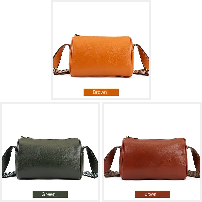 Senkey Style 2024 Autumn And Winter New Genuine Leather Women's Bag Crossbody Bag Top Layer Cowhide Shoulder Bag Vintage Bag