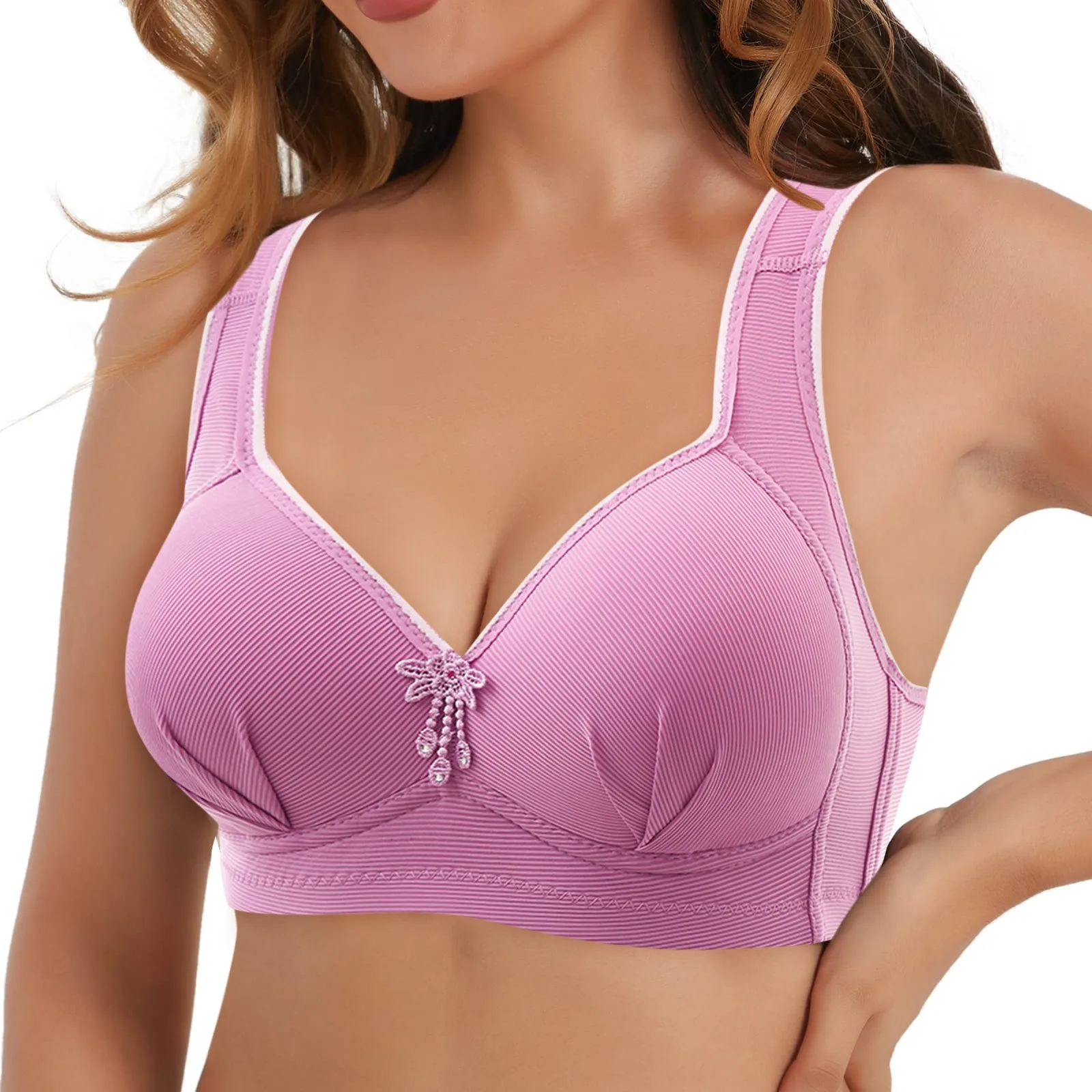 Удобный Большой Тонкий Бюстгальтер Без Косточек Дышащее Бесшовное Женское