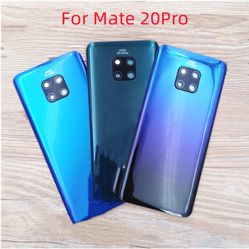 

Huawei Mate 20 Pro Glass Back Cover Rear Door Housing Battery Case Replacement Repair Parts For Mate20 Pro With Camera Lens+Logo