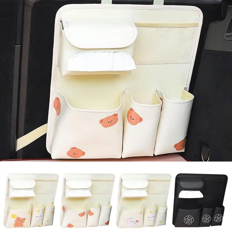 

Кожаный Органайзер на спинку сиденья автомобиля, чехол для хранения в салоне автомобиля, защитный коврик для уборки и поддержания порядка, дорожные аксессуары