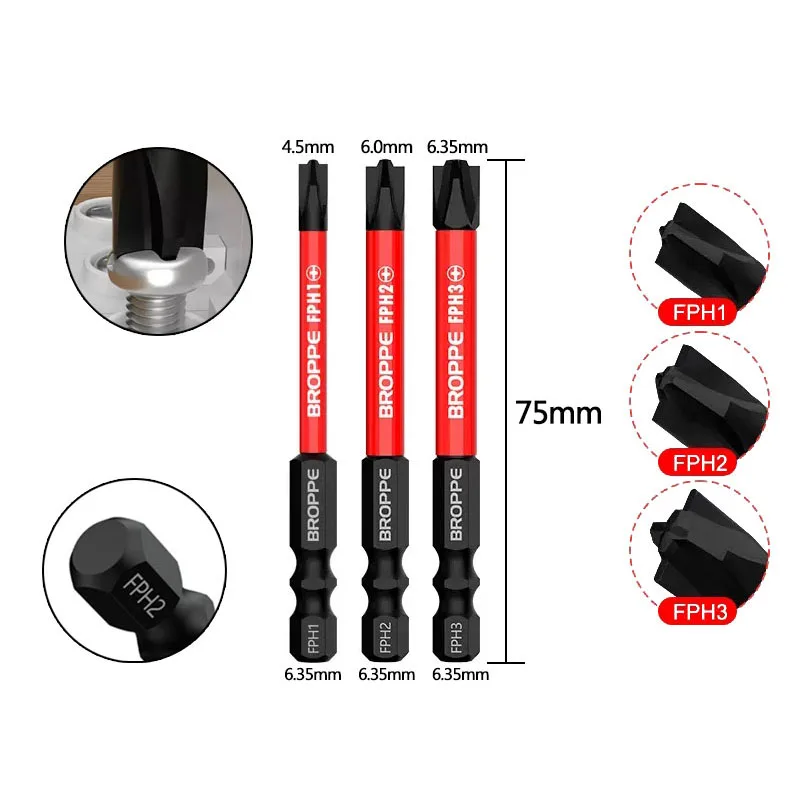 

Магнитная шлицевая крестовая отвертка Conboom FPH1 FPH2 FPH3