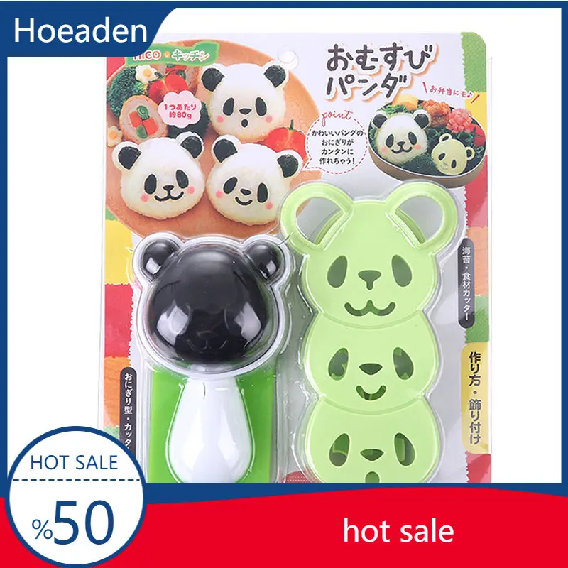 

Cute Panda Sushi Nori Rice Mold Panda Rice Embossing Moulds Bento Sanwich Decoration Cutter Onigiri Maker Molds