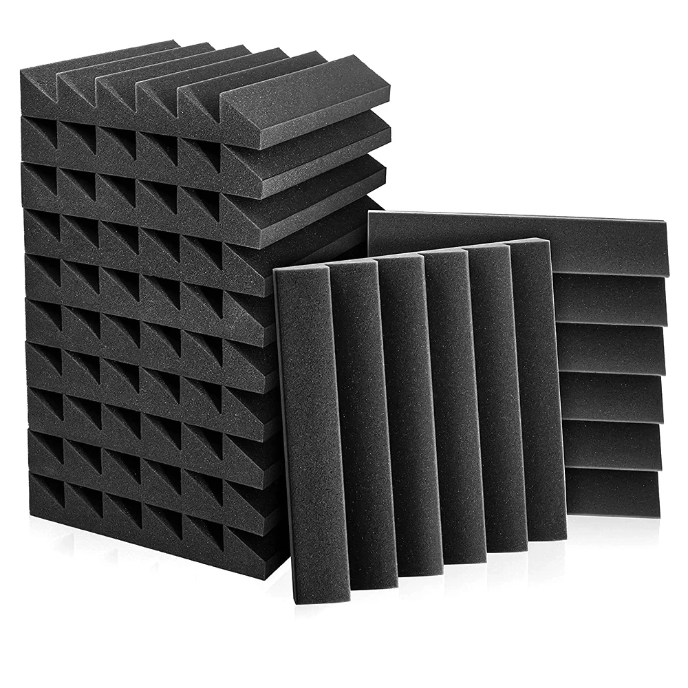 

12/24 шт новая 12 "x 12" x 2 "30x30x5 см студийная акустическая пена клиновая плитка звукоизолированная пена KTV комната Звукопоглощающая обработка сте...