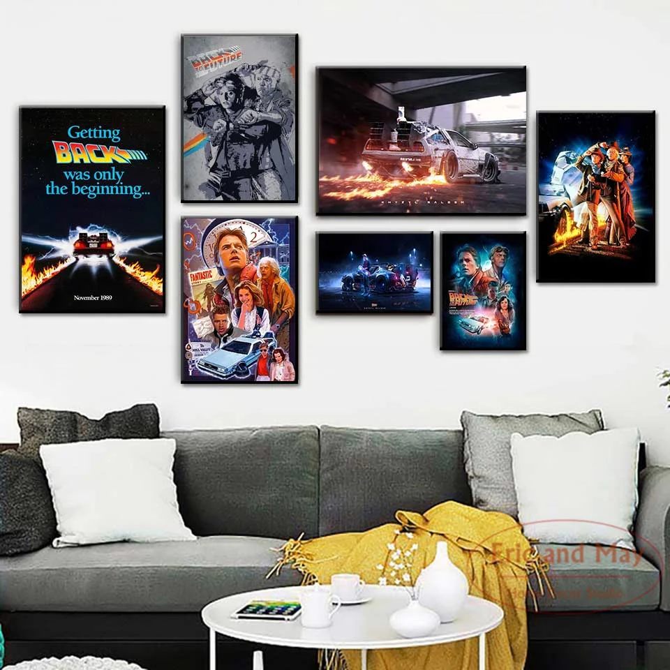 

Плакаты с надписью «Назад в будущее», киноплакаты и принты, картины на холсте, настенные винтажные декоративные украшения для дома