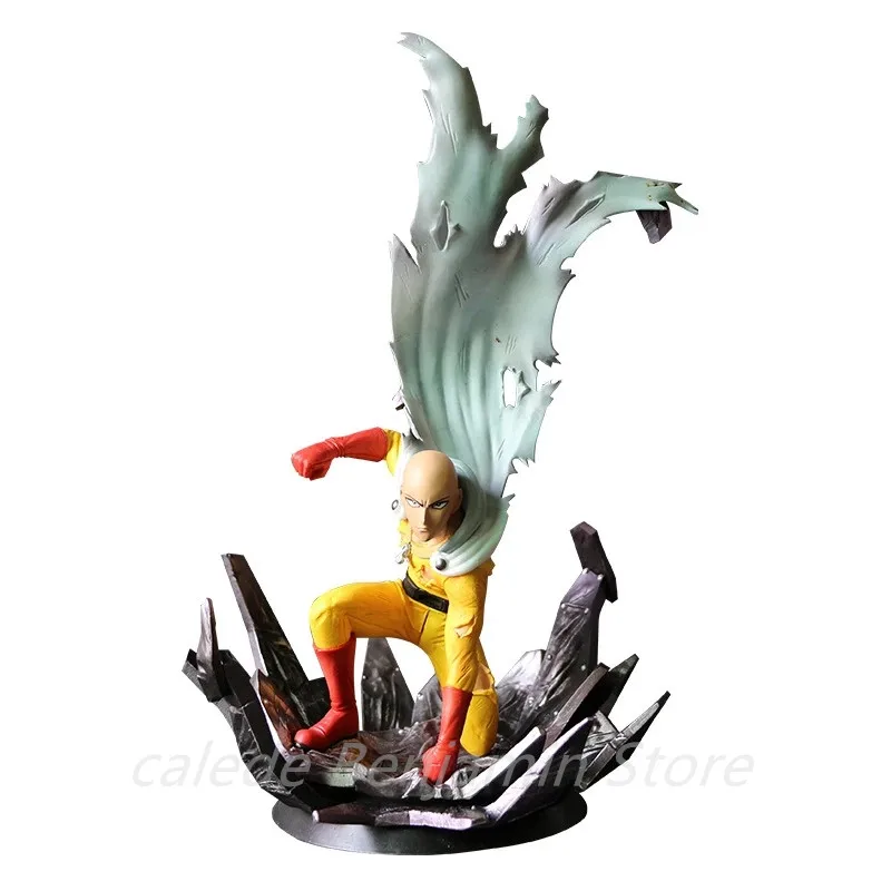 

25cm One Punch Saitama War Battle Man Kneeling Ver. PVC Action Figure Collectible Model Toys Gift