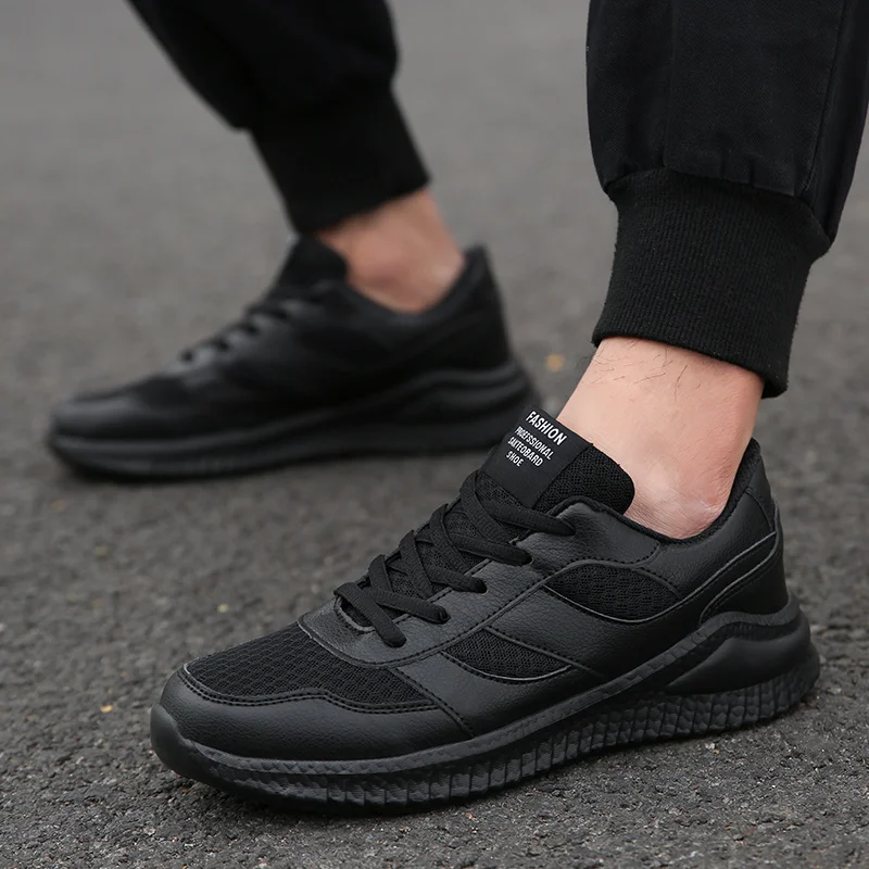 Men Running Shoes Outdoor Jogging Breathable Sneakers Lace-Up Non-Slip Athletic Shoes Fashion Comfortable Lightweight Soft