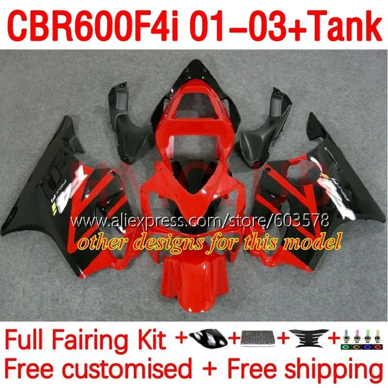 Корпус + бак для HONDA CBR600 CBR 600 F4i 600F4i CBR600F4i 2001 2002 2003 600CC 01 02 03 Инжекционный матовый