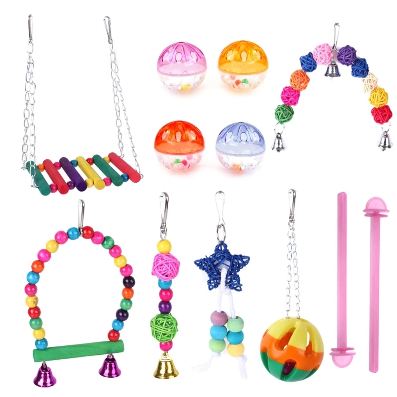 

12 шт., игрушка для птиц