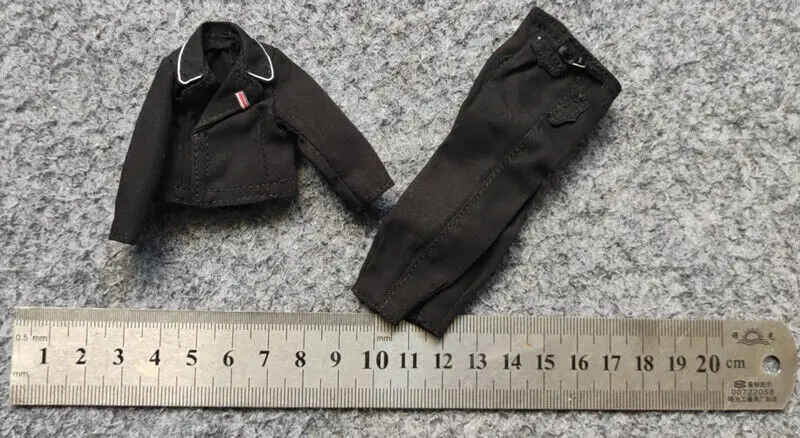 

1/12 Scale World War II Army Black Uniform Model for 6" Doll Toys