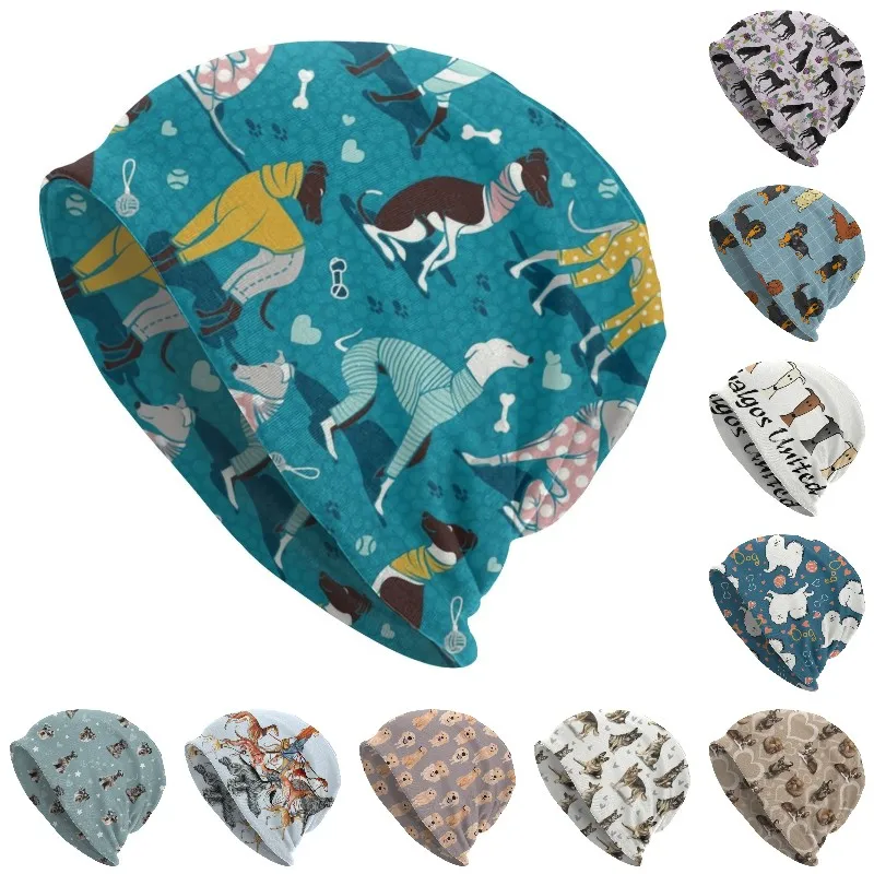 

Милая шапочка Greyhounds для собак, женские вязаные шапочки в стиле хип-хоп, облегающие шапки, зимние теплые облегающие шапки для питомцев