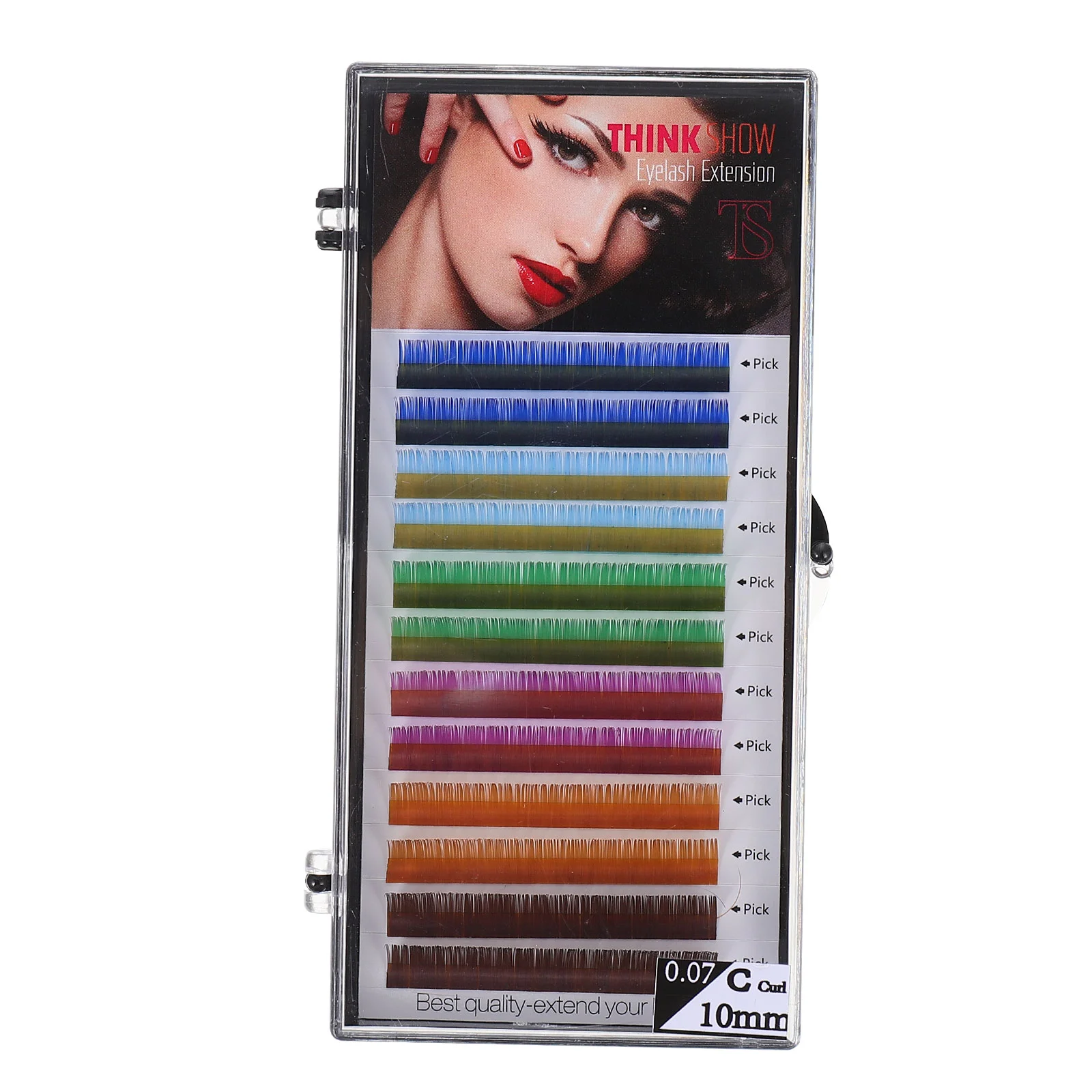 

1 Box False Eyelashes Colorful Ends Fake Eyelashes Dense Eye Beauty Lashes