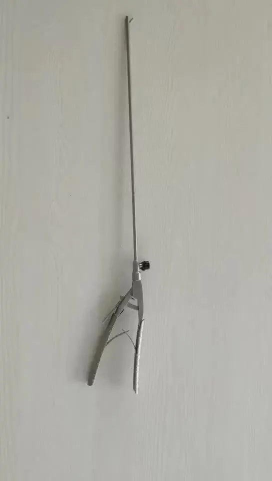 

Medical surgical laparosopic instruments reusable stainless steel operation V-shaped curved Needle Holder