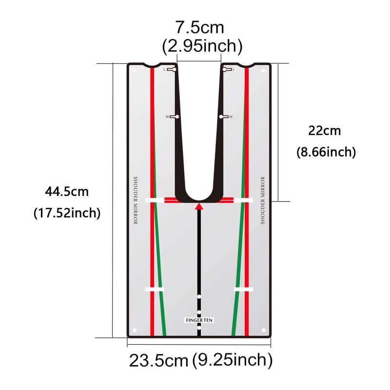 

Indoor Outdoor Use Golf Putting Mirror Alignment Training Aid Tool Arm Band Trainer Practice Gate