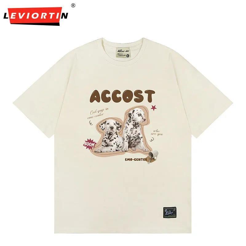 

Harajuku футболка забавная далматинская собака графический принт футболки уличная одежда для мужчин и женщин хип-хоп мода лето хлопок свободный топ одежда