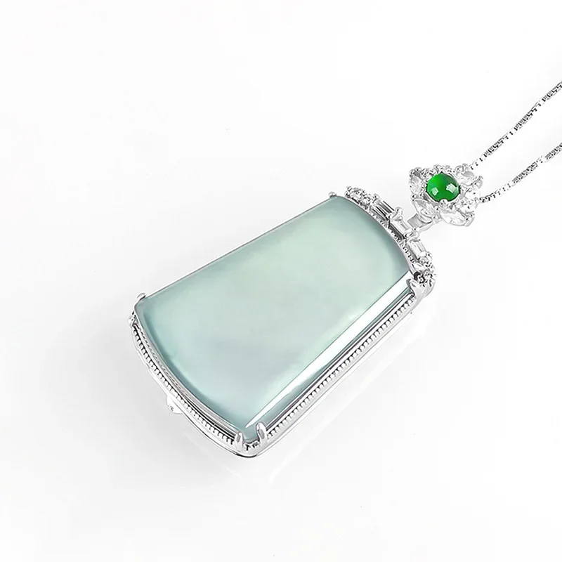 Голубой жадеит кулон ожерелье чокер талисманы винтажные Роскошные резные