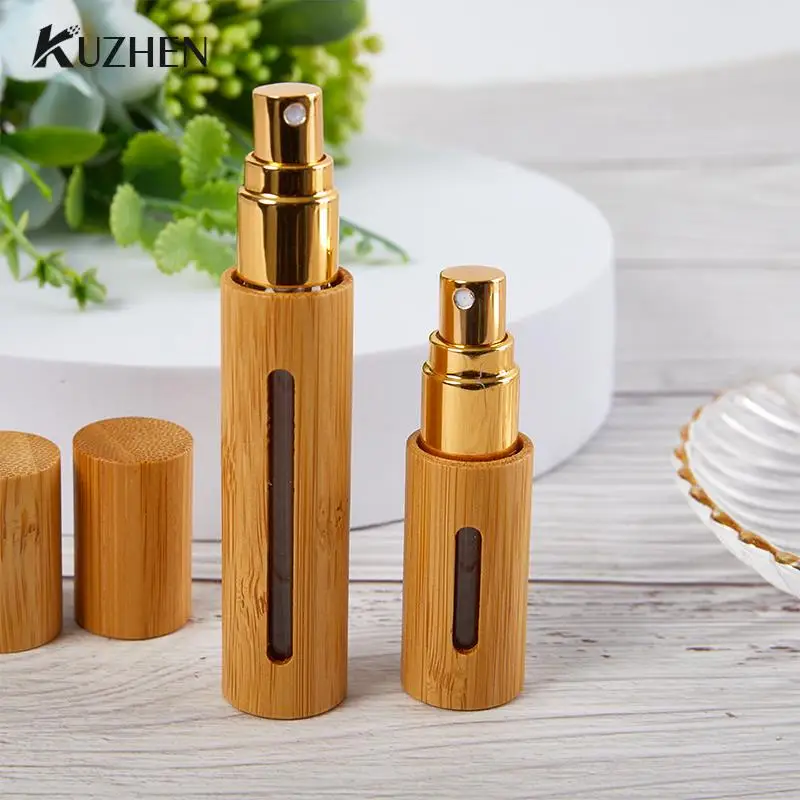 

5 мл, 10 мл, Бамбуковая деревянная бутылка для духов, пустая емкость, контейнер для косметики, бутылка для распылителя воды, дорожная бутылка