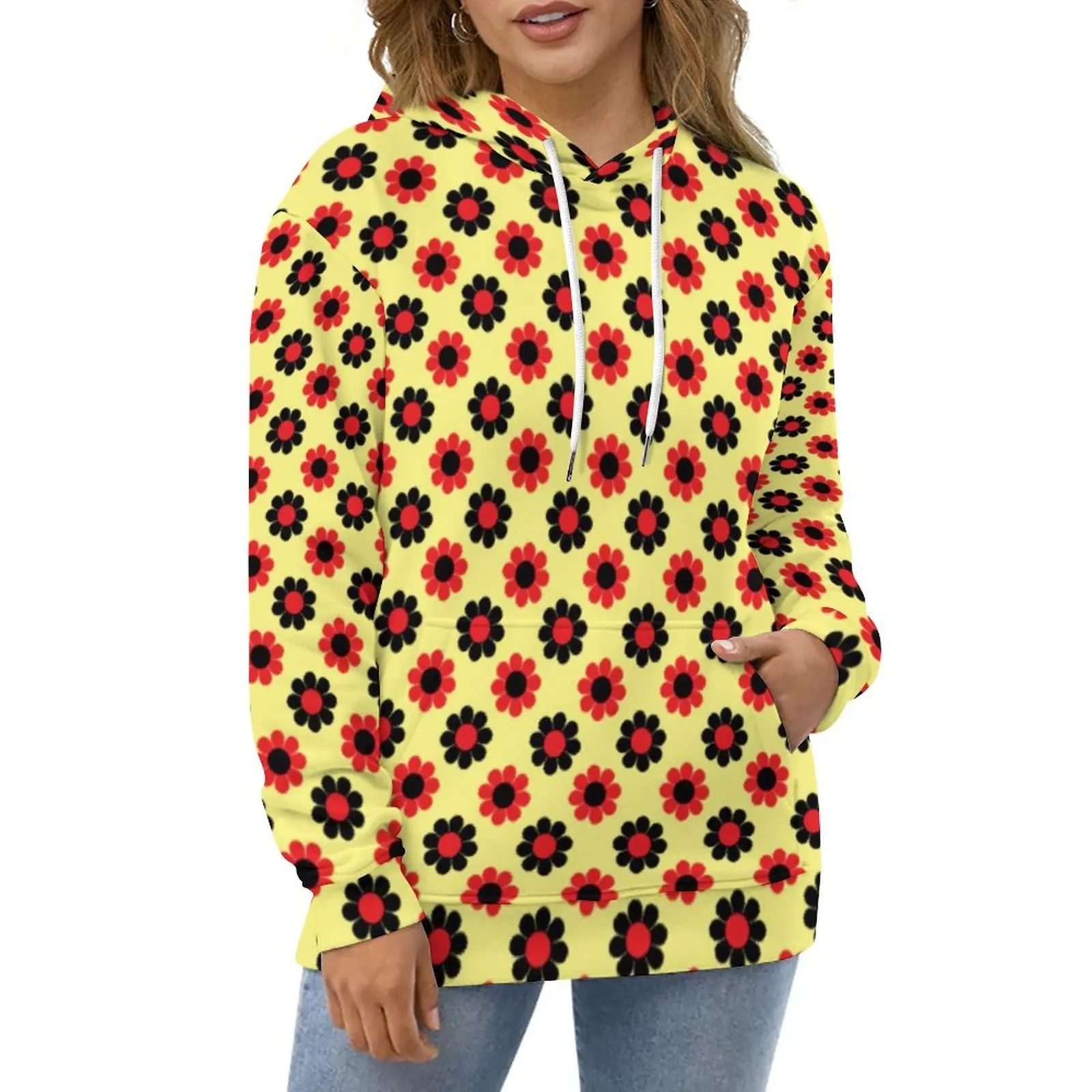 

Худи женское с длинным рукавом, в стиле ретро