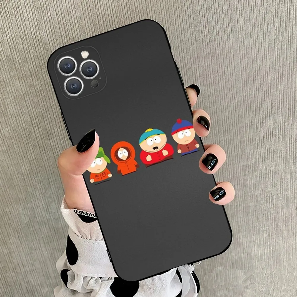 Чехол для телефона Cartoon S-South P-Park iPhone 15 14 13 12 11 Plus Pro Max XS X XR SE Mini 8 7 мягкий силиконовый