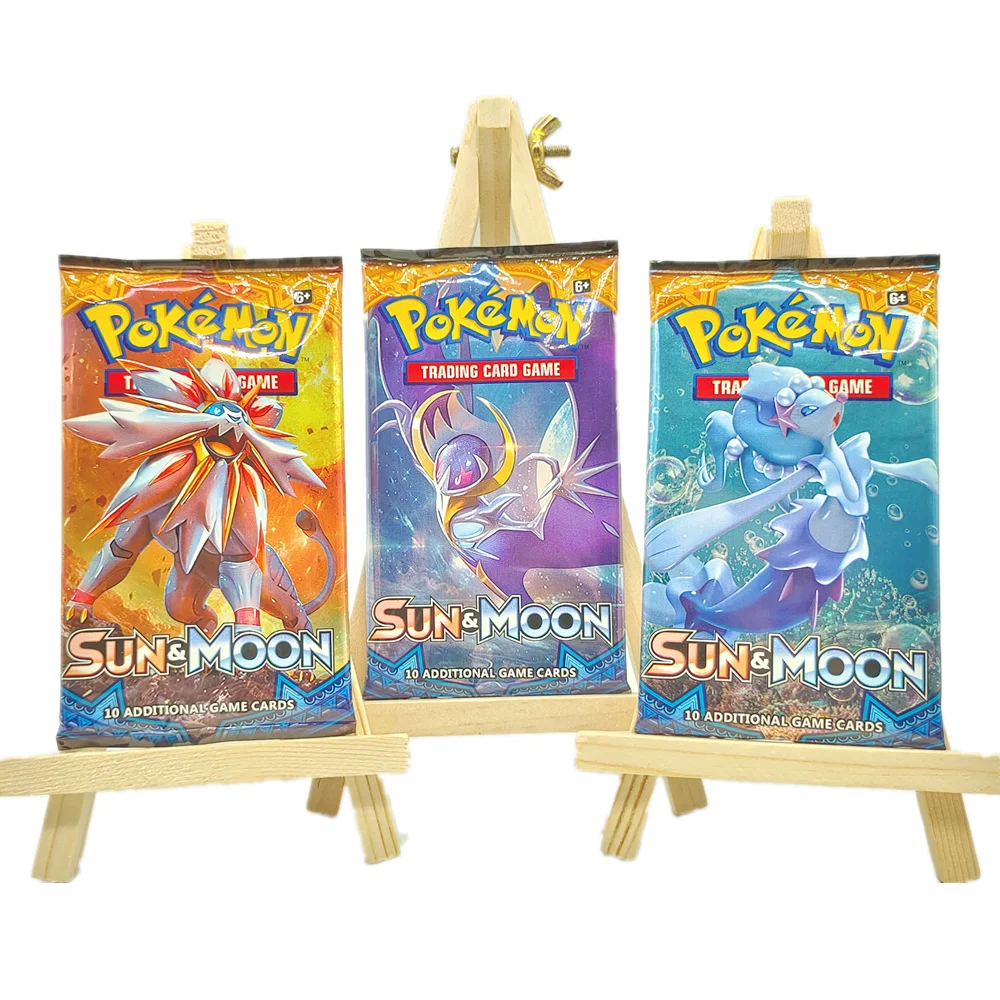 Карты Pokemon Sun and Moon GX небьющаяся коробка для повышения эволюции командного духа