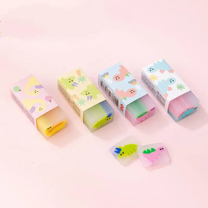 

Kawaii Korean Dinosaur Eraser Cartoon Shaped Rubber Cute Animal Student Office Stationery Pencil Eraser School Drawing Supplies