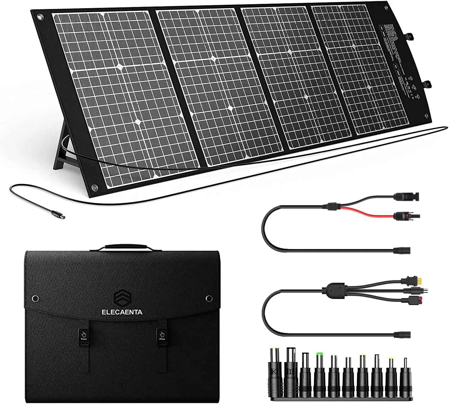 

Portable Solar Panel for Power Station, 24% High Efficiency, PD 45W USB C/DC/QC 3.0, Foldable Monocrystalline ETFE Solar Charger