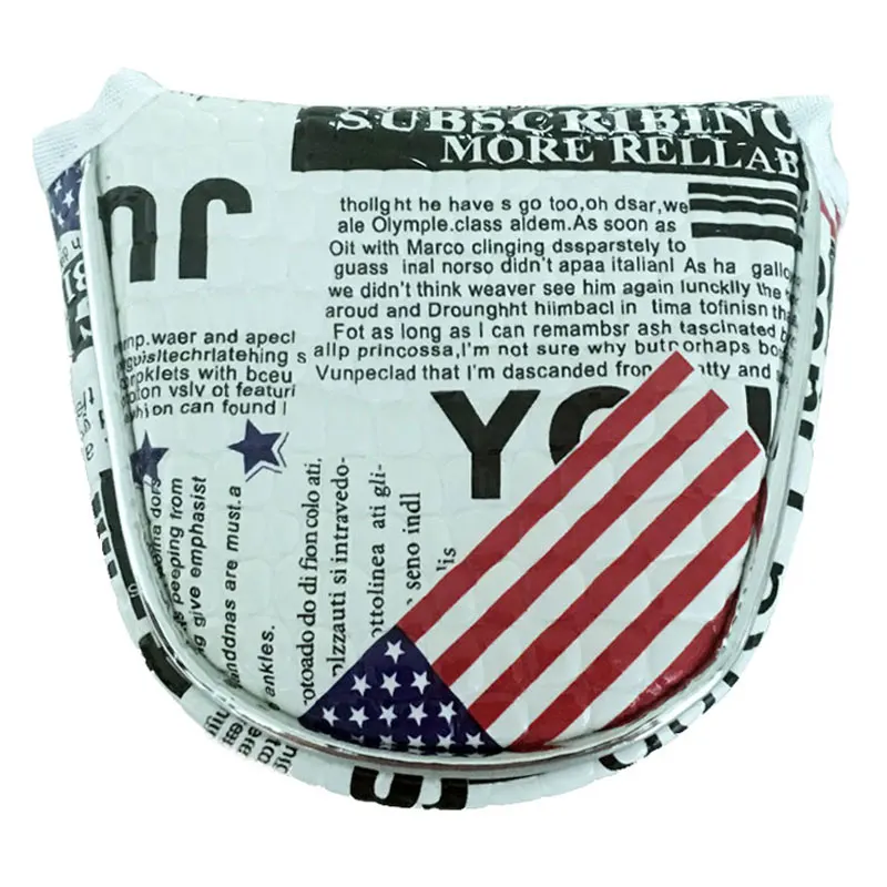 

New Club Golf Headcover Cooyute PU Semicircle Golf Putter Headcover Unisex White Color Golf Clubs Headcover Free Shipping