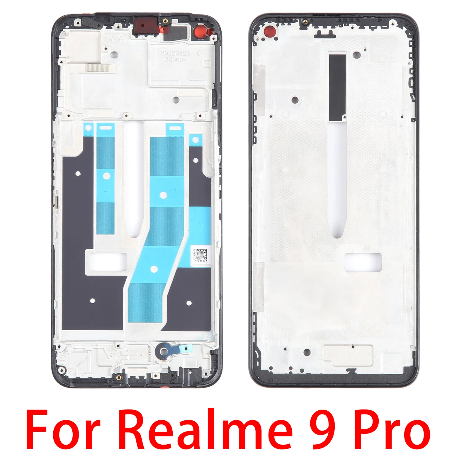 

Для Realme 9 Pro оригинальный передний корпус ЖК рамка панель