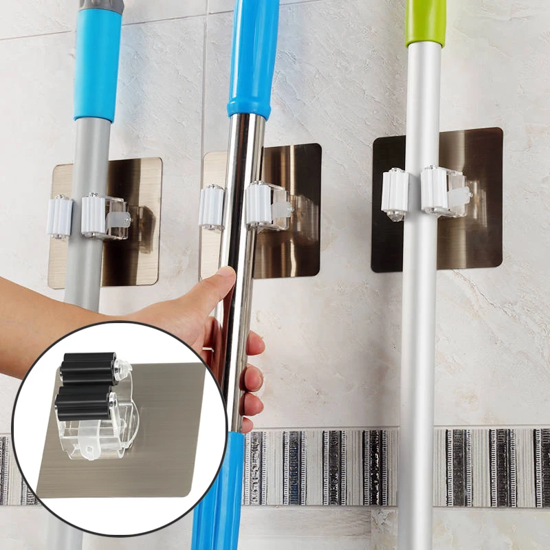 

Клейкая многофункциональная настенная швабра, органайзер для домашнего хозяйства, вешалка для чистки щетки, Haak Keuken Badkamer Sterke Haken