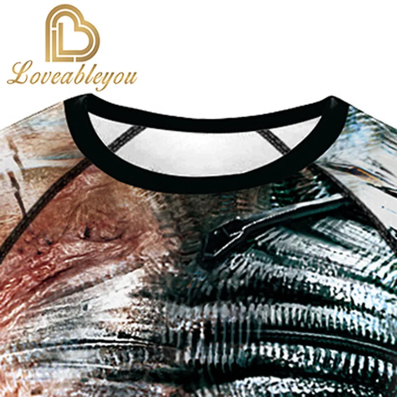 Мужские футболки 3D спортивная одежда для фитнеса короткая компрессионная