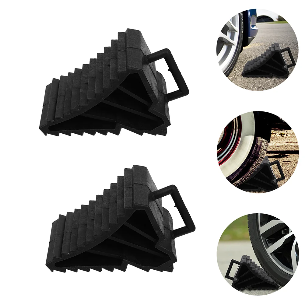 

2Pcs Practical Car Anti-Slip Blocks Tyre Skid Stopper Vehicle Tire Chocks