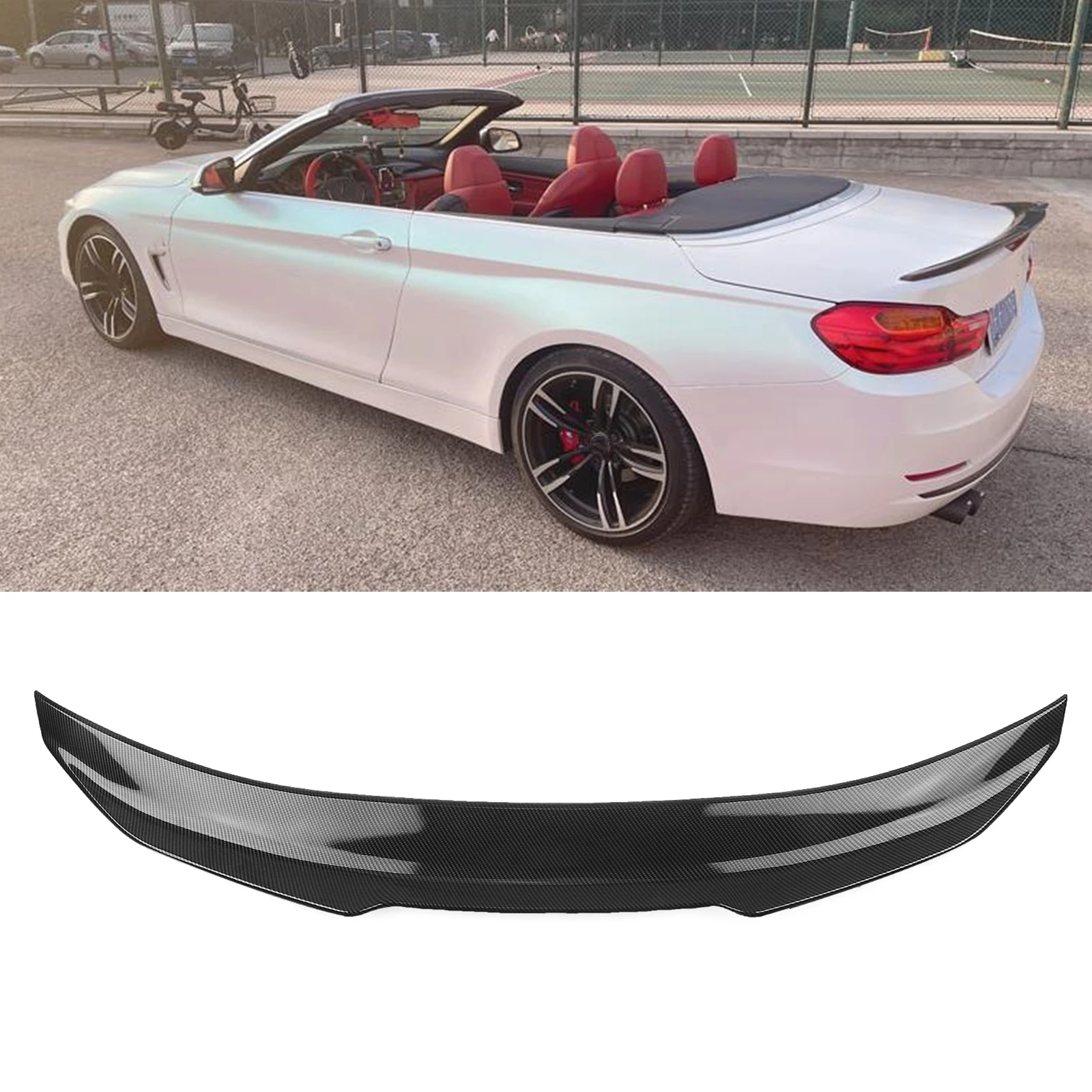 

Спойлер заднего багажника, крыла для BMW 4 серии F33 Cabrio/Convertible 2013-2020 F83 M4 2015-2020 2 дверь из углеродного волокна Look Splitter Lip