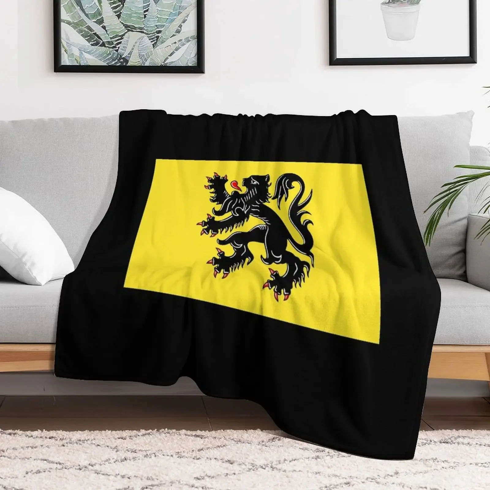Флаг фландии-флаг флага льва покрывало фланелевая ткань одеяла для Хэллоуина