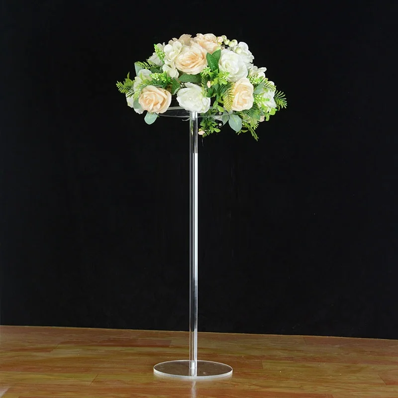 

10 шт., акриловая подставка для стола, демонстрационная стойка, свадебная ваза для цветов, свадебное украшение для фона, круглые центральные части для свадьбы, прозрачные колонки
