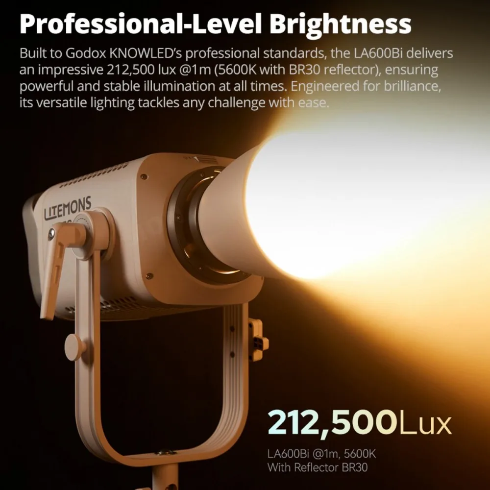 Фото Светодиодный светильник Godox LITEMONS LA600Bi LA600R 600W для портретной съемки, интервью, прямых трансляций, предметной фотографии и создания контента №5
