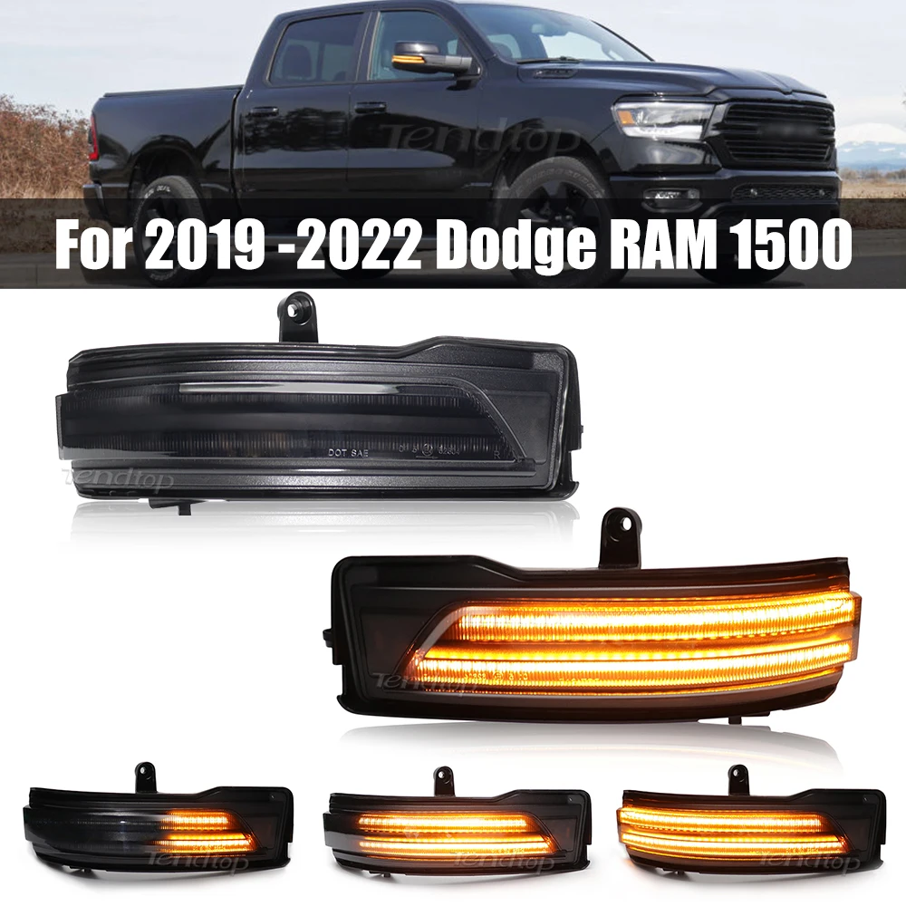 

Dynamic Blinker Turn Signal LED for 2019 2020 2021 2022 Dodge RAM 1500 Flashing LED Indicator Lamp Side Rearview Mirror light