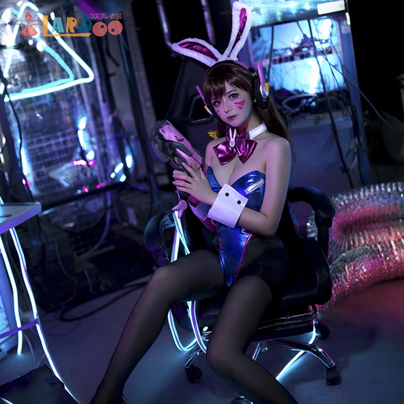 

Lardoo D.Va косплей костюм игры Overwatch Bunny Girl сексуальный косплей костюм полный Женский Хэллоуин