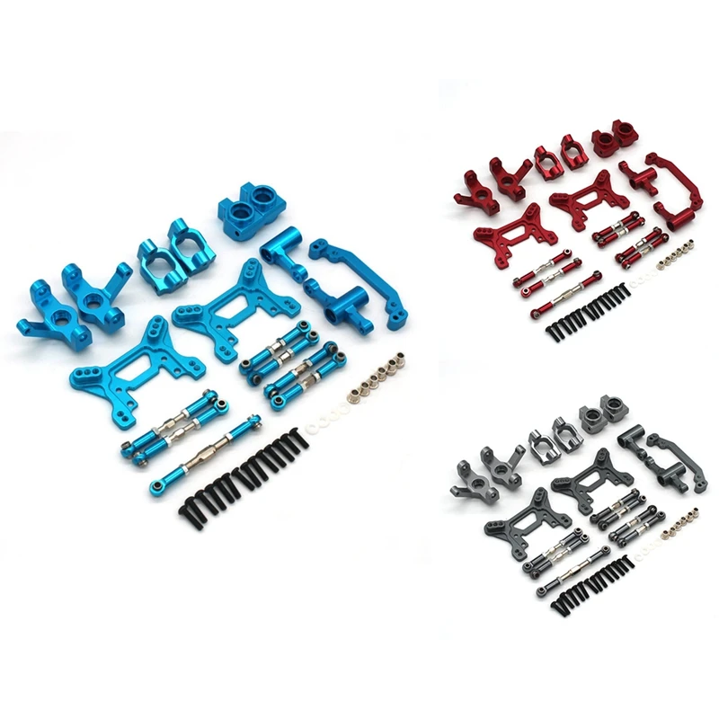 

HOT-Metal Upgrades Parts Kit Steering Blocks Link Rod Steering Components Set For Wltoys 104072 1/10 RC Car Accessories