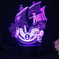one piece 3d night light luffy usb charging 716 color led table lamp interior decoration lighting holiday birthday gift