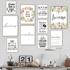 Настенная картина Правила испанского дома, Картина на холсте, домашний декор, художественные принты испанских правил кухни, плакат, украшение кухни