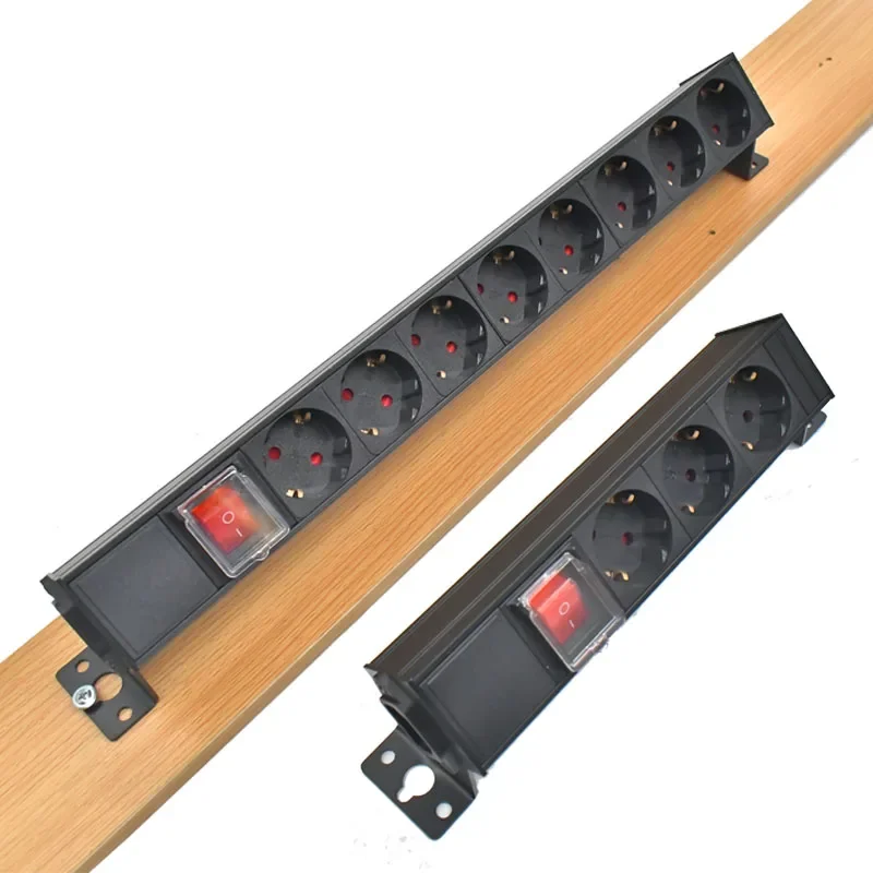 Алюминиевая панель C14 порт PDU Блок Распределения Питания настольная розетка